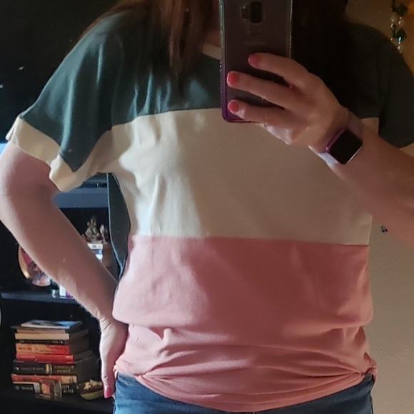 Tri Tone 95% cotton top - Picture 2 of 5